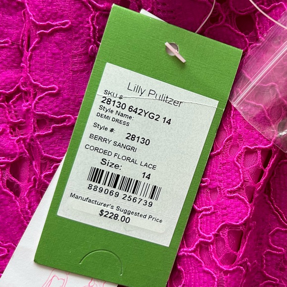 NWT Lilly Pulitzer convertible lace halter shift dress | size 14 - Picture 6 of 6